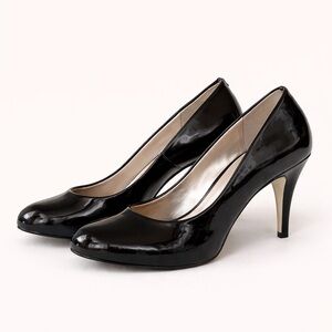 Madden Girl Chic Black Patent Leather Heels Pumps Size 9.5